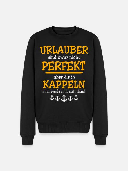 Kappeln Urlaub - Männer Premium Bio Pullover - Schwarz