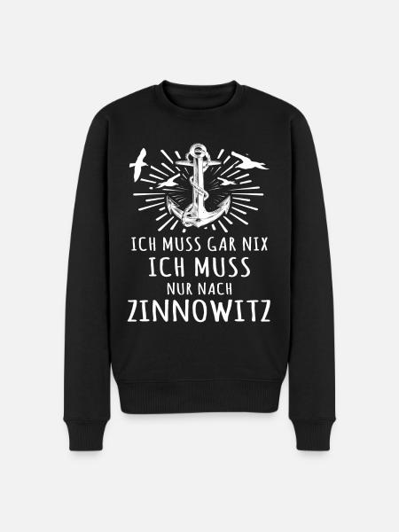 Zinnowitz - Männer Premium Bio Pullover - Schwarz