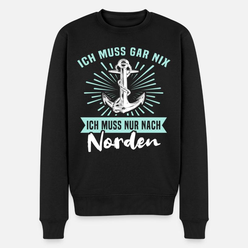 Norden - Männer Premium Bio Pullover - Schwarz