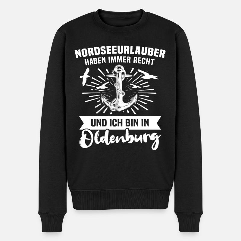 Oldenburg Oldenburger - Männer Premium Bio Pullover - Schwarz