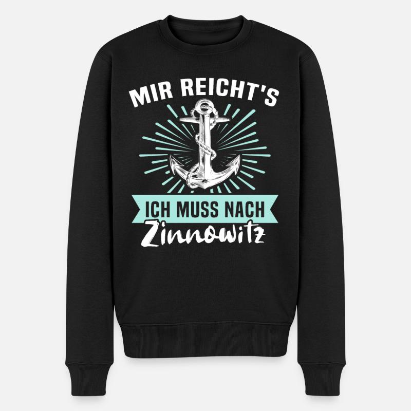 Zinnowitz Zinnowitzer - Männer Premium Bio Pullover - Schwarz