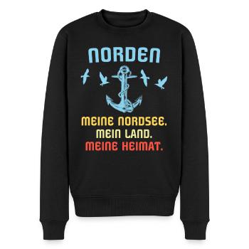 Norden - Männer Premium Bio Pullover - Schwarz - Vorne - Nico (187cm)