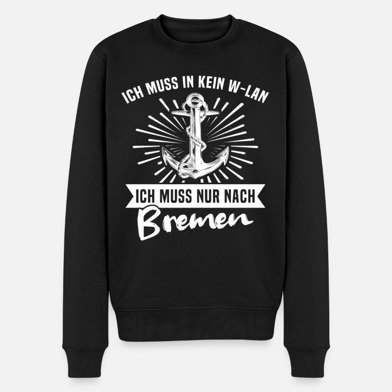 Bremen - Männer Premium Bio Pullover - Schwarz