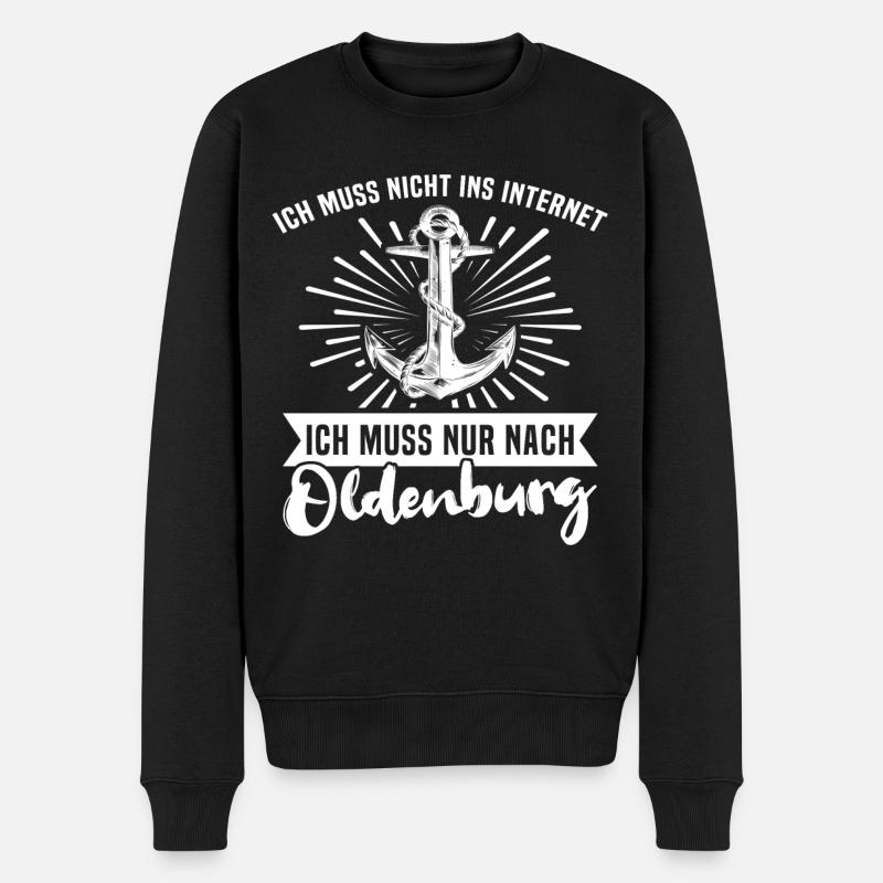 Oldenburg - Männer Premium Bio Pullover - Schwarz