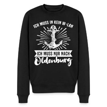 Oldenburg - Männer Premium Bio Pullover - Schwarz - Vorne - Nico (187cm)