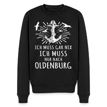 Oldenburg Oldenburger - Männer Premium Bio Pullover - Schwarz - Vorne - Nico (187cm)