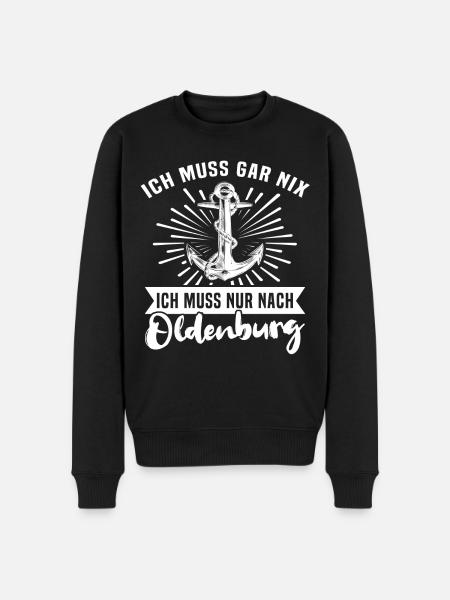 Oldenburg Sprüche - Männer Premium Bio Pullover - Schwarz