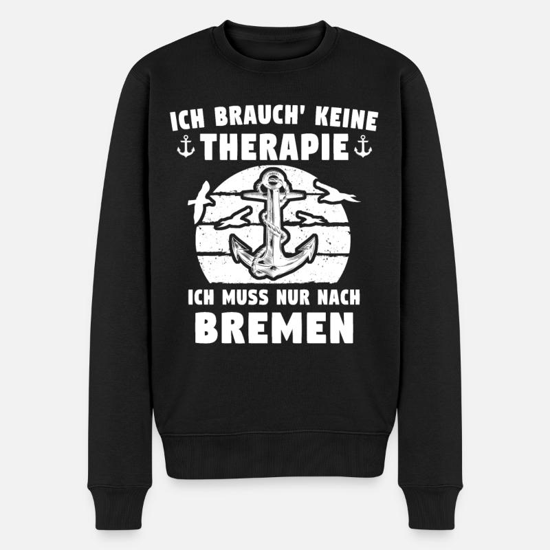 Bremen Bremer - Männer Premium Bio Pullover - Schwarz