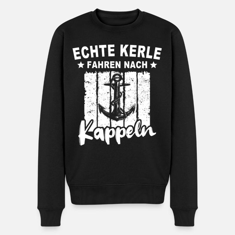 Kappeln - Männer Premium Bio Pullover - Schwarz