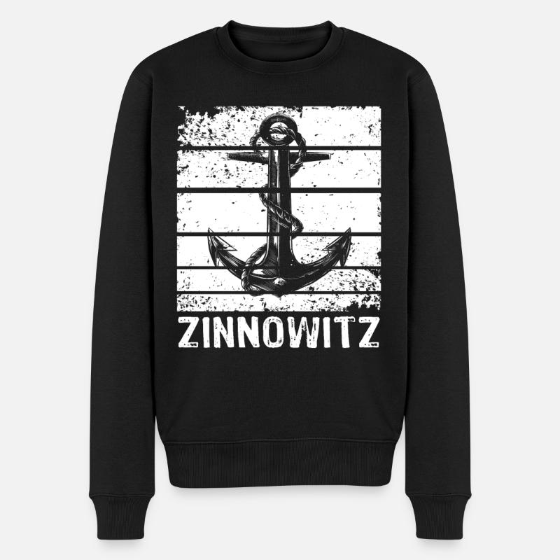 Zinnowitz - Männer Premium Bio Pullover - Schwarz