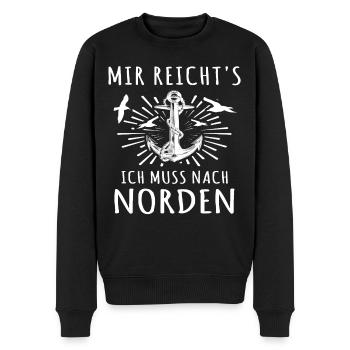 Norden Nordener Norddeutsche - Männer Premium Bio Pullover - Schwarz - Vorne - Nico (187cm)
