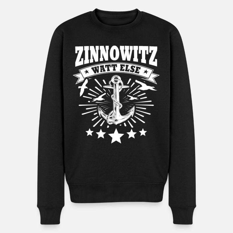 Zinnowitz Zinnowitzer - Männer Premium Bio Pullover - Schwarz
