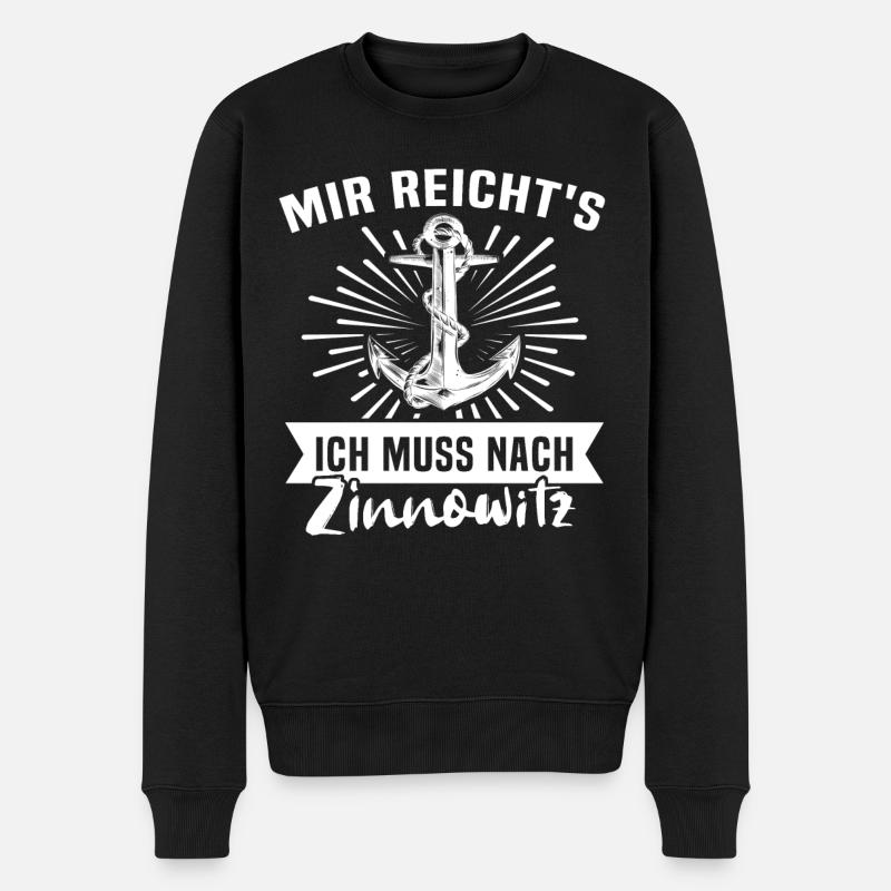 Zinnowitz Zinnowitzer - Männer Premium Bio Pullover - Schwarz
