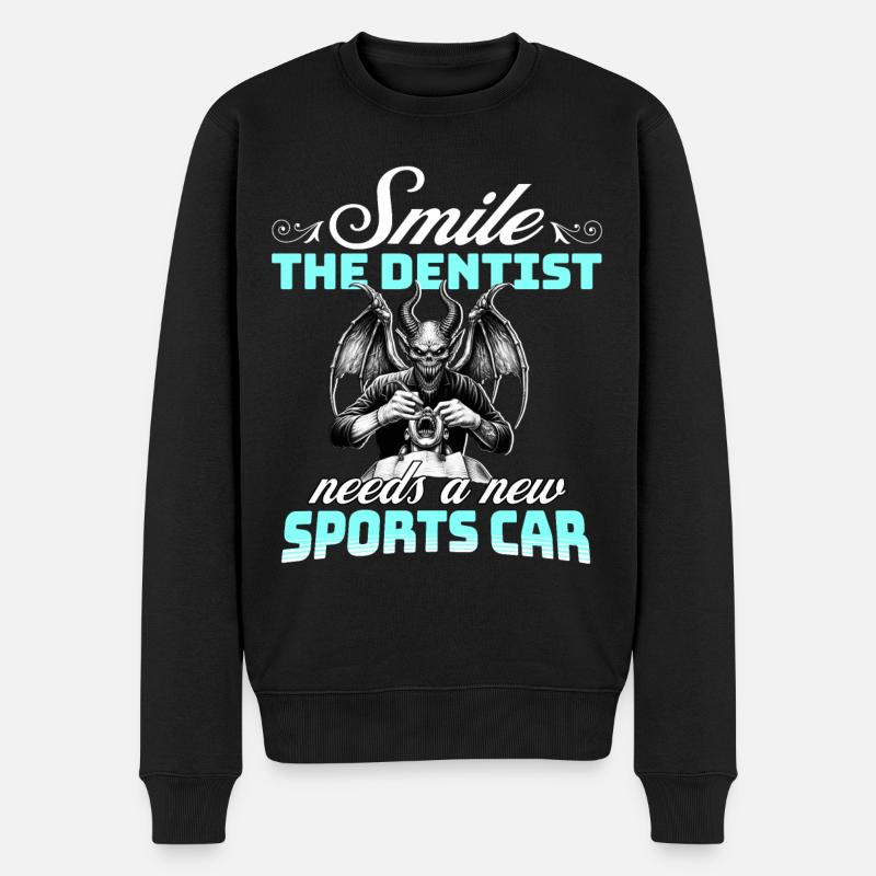 Dentiste Sourire Sarcasme Dentiste - Pull Premium bio Homme - noir