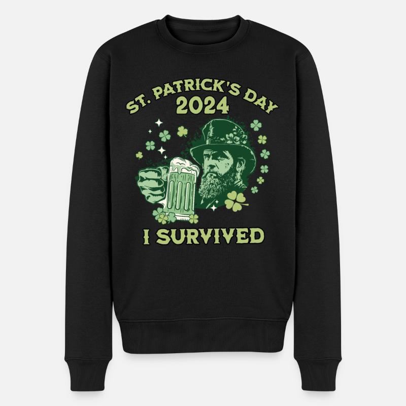 Fête de la Saint-Patrick 2024 - Pull Premium bio Homme - noir