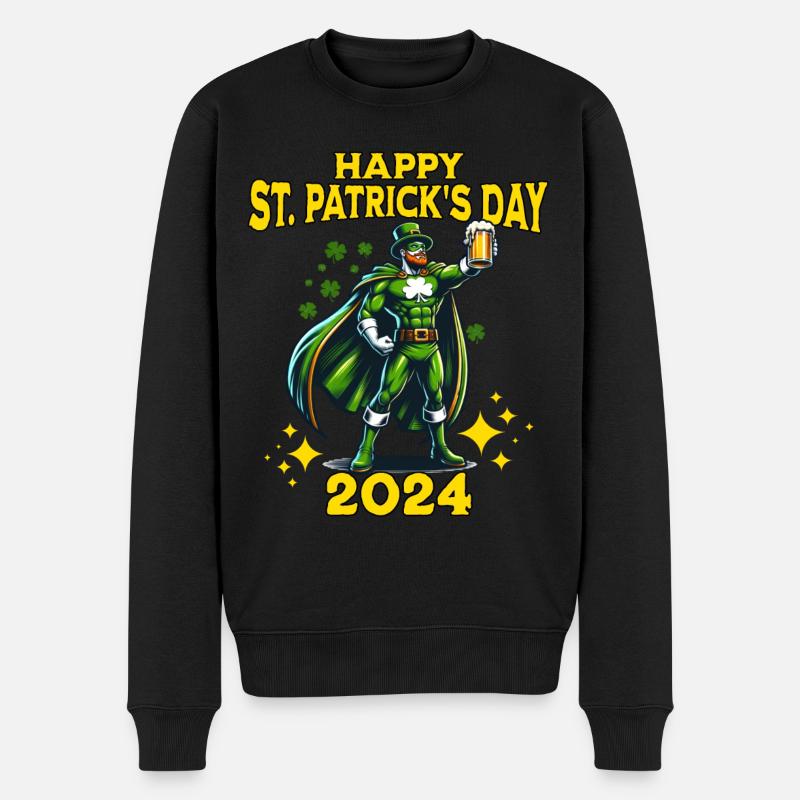 Fête de la Saint-Patrick 2024 - Pull Premium bio Homme - noir