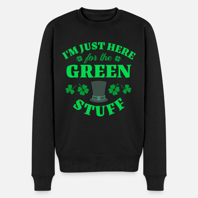 St. Patricks Day - Männer Premium Bio Pullover - Schwarz