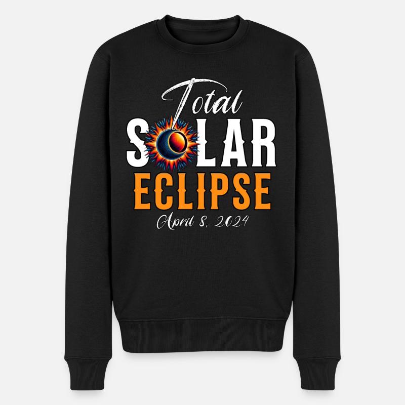 Sonnenfinsternis 2024 - Männer Premium Bio Pullover - Schwarz