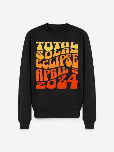 Solar Eclipse April 2024 - Men's Premium Organic Jumper - black