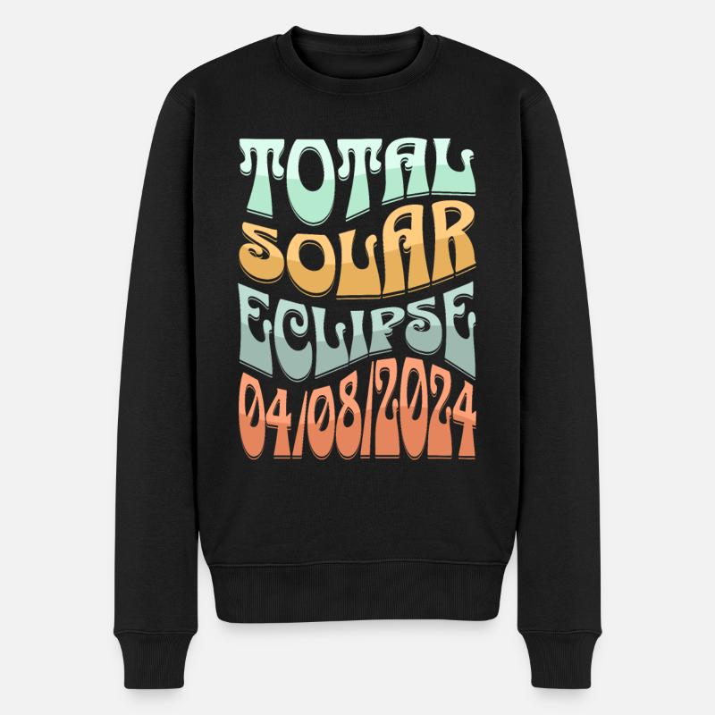 Solar eclipse - Men's Premium Organic Jumper - black