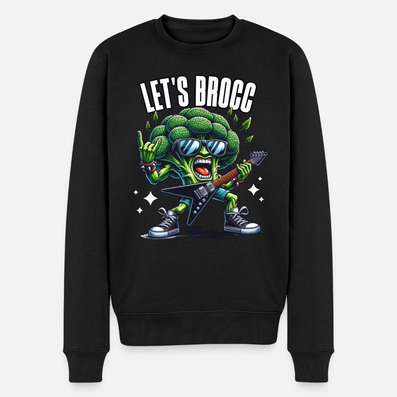 Brocoli Rocker - Pull Premium bio Homme - noir