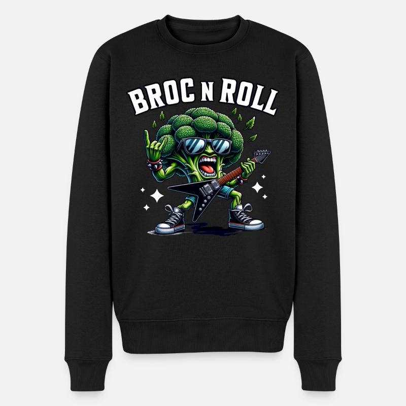 Broccoli Guitariste - Pull Premium bio Homme - noir