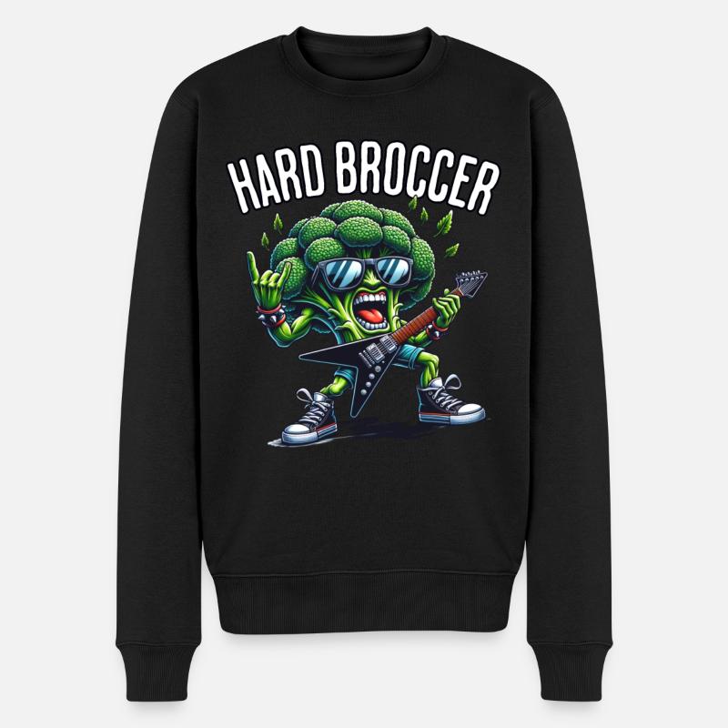 Broccoli Guitariste - Pull Premium bio Homme - noir