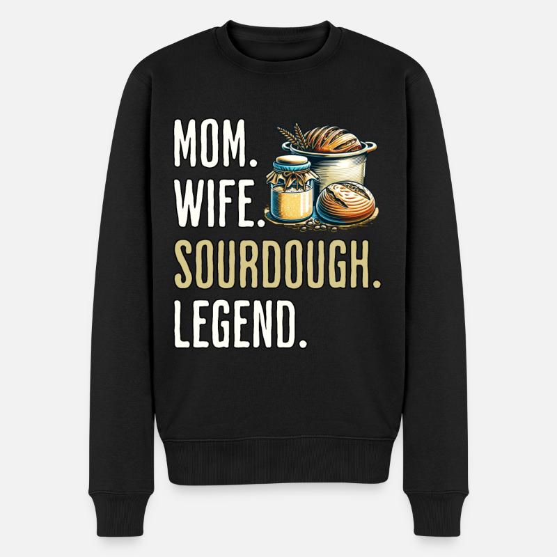 Sauerteig Mama - Männer Premium Bio Pullover - Schwarz