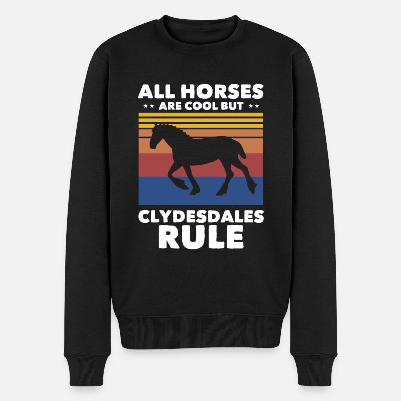Cheval de Clydesdale - Pull Premium bio Homme - noir