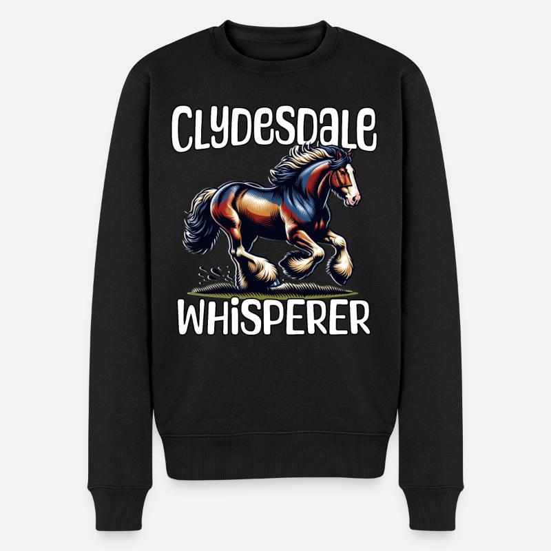 Chuchoteur de Clydesdale - Pull Premium bio Homme - noir