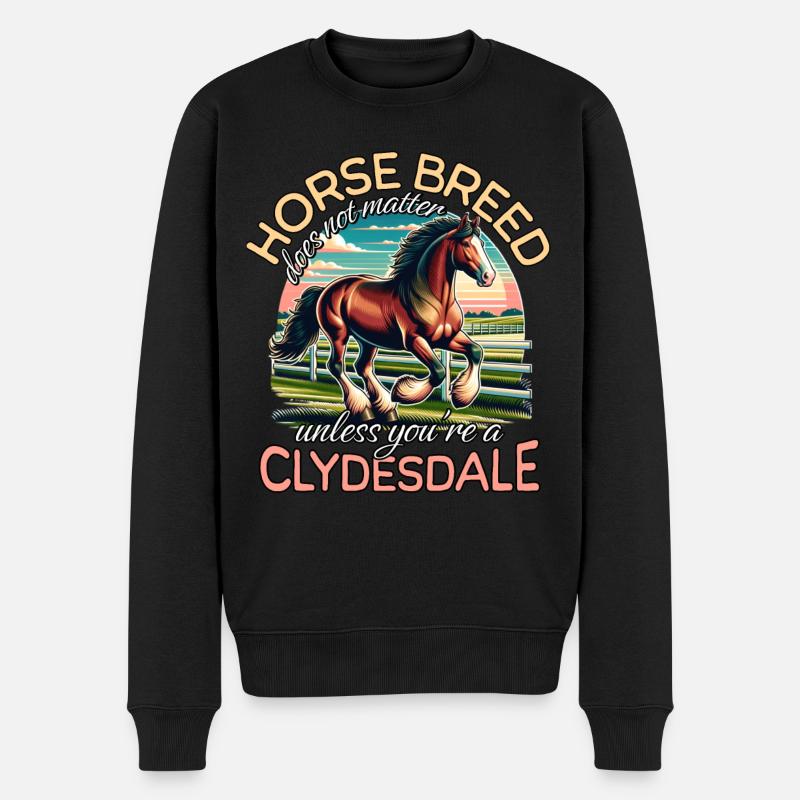 Clydesdale - Männer Premium Bio Pullover - Schwarz