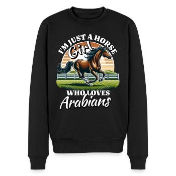 Fille de chevaux arabes - Pull Premium bio Homme - noir - Devant - Nico (187cm)