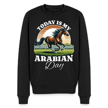 Arabe - Pull Premium bio Homme - noir - Devant - Nico (187cm)
