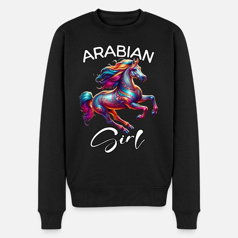 Cadeau de cheval arabe - Pull Premium bio Homme - noir