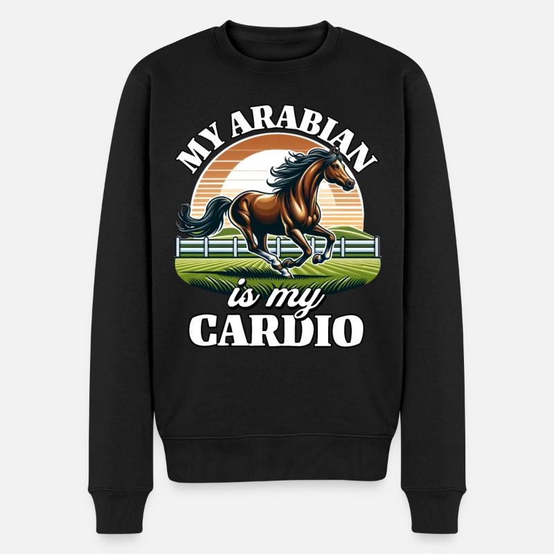 Araber Cardio - Männer Premium Bio Pullover - Schwarz