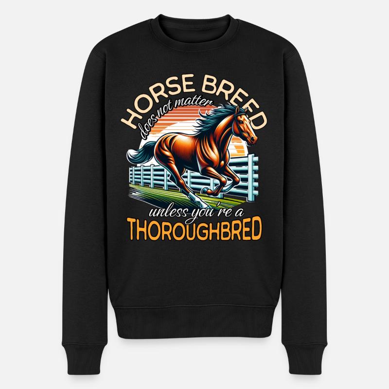 Thoroughbred - Männer Premium Bio Pullover - Schwarz