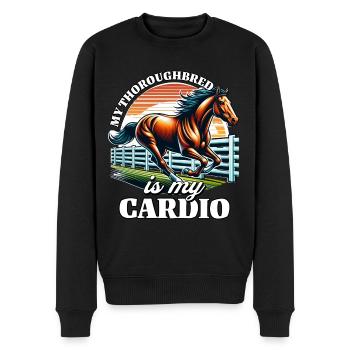 Thoroughbred Cardio - Men's Premium Organic Jumper - black - Front - Nico (187cm)
