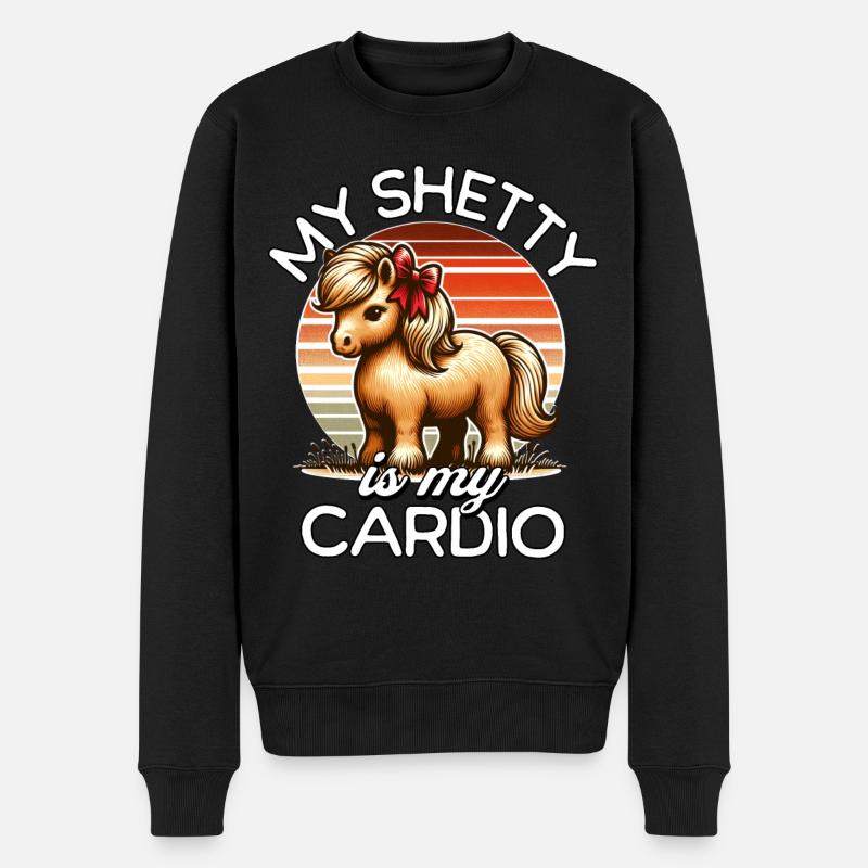 Shetland Pony Cardio - Pull Premium bio Homme - noir