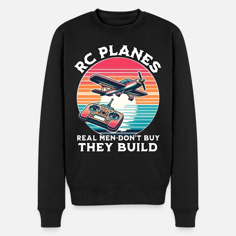 Maquette d’avion - Pull Premium bio Homme - noir