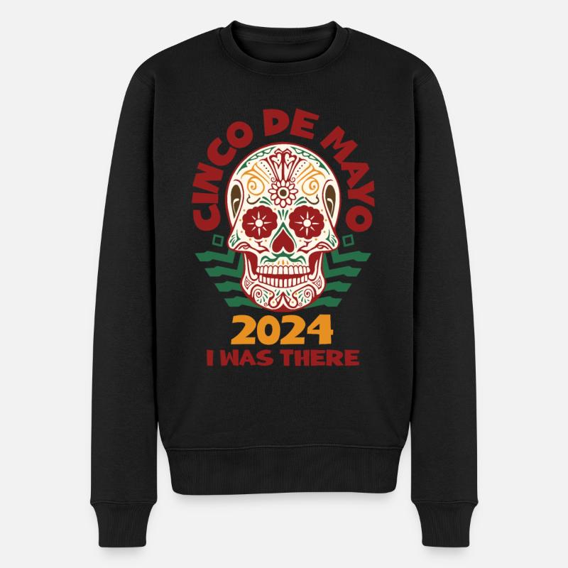 Cinco De Mayo 2024 Totenkopf - Männer Premium Bio Pullover - Schwarz