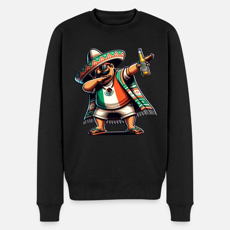 Mexiko Mexikaner - Männer Premium Bio Pullover - Schwarz