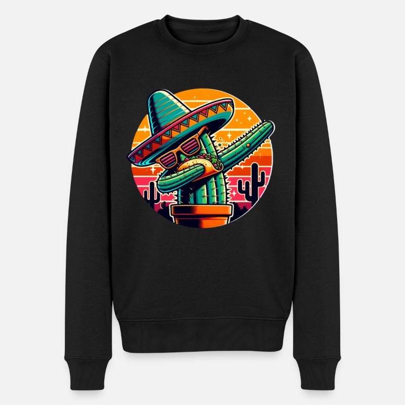 Dabbing Cactus - Pull Premium bio Homme - noir