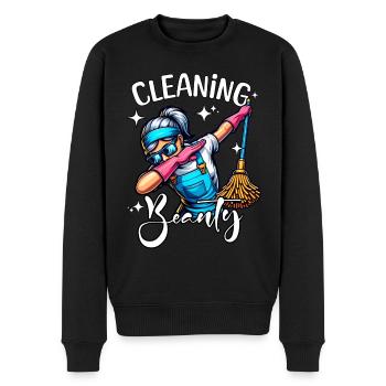 Femme de ménage - Pull Premium bio Homme - noir - Devant - Nico (187cm)