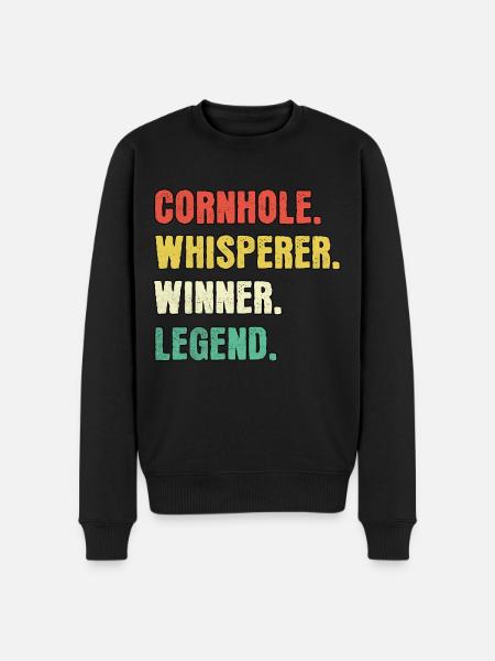 Cornhole Whisperer - Men's Premium Organic Jumper - black