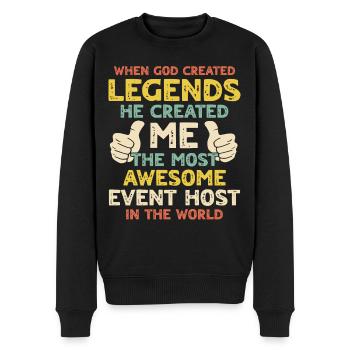 Event Host - Men's Premium Organic Jumper - black - Front - Nico (187cm)