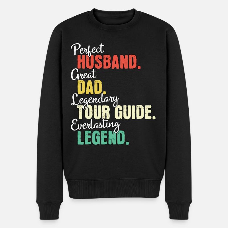 Guide touristique Papa - Pull Premium bio Homme - noir
