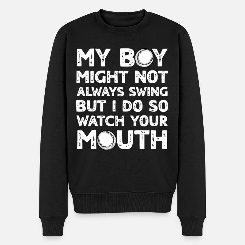 Garçon de baseball - Pull Premium bio Homme - noir