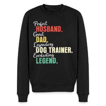 Dresseur de chiens Papa - Pull Premium bio Homme - noir - Devant - Nico (187cm)