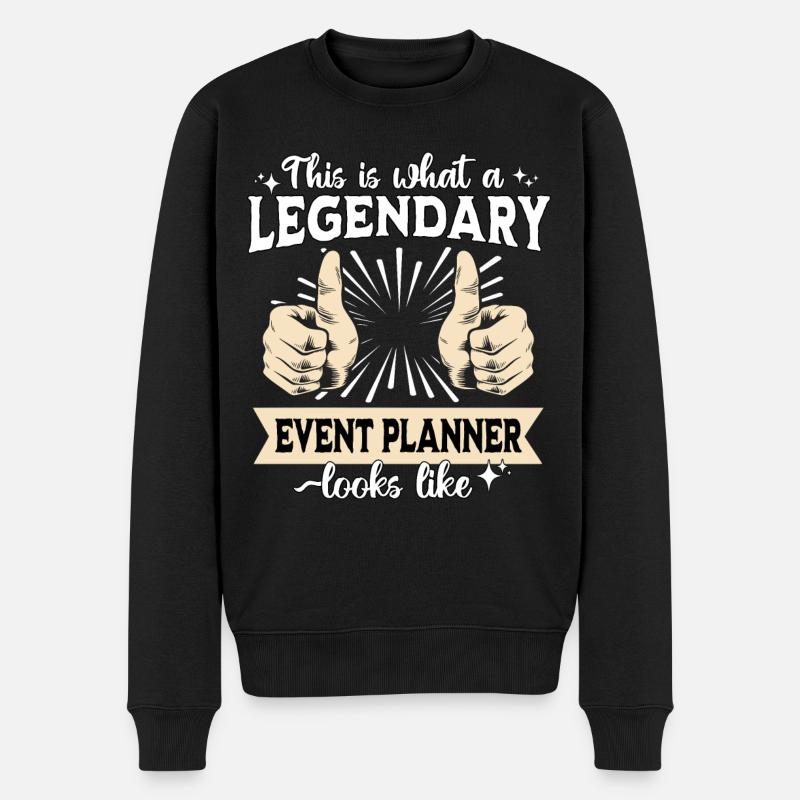 Legendärer Event Planer - Männer Premium Bio Pullover - Schwarz