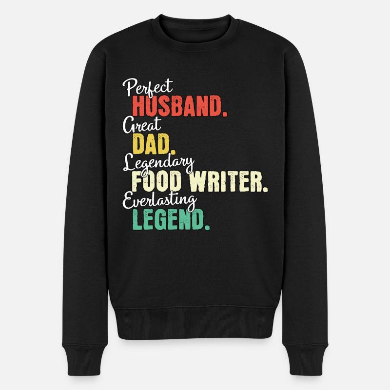 Papa écrivain culinaire - Pull Premium bio Homme - noir